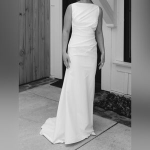 Sarah Seven Classic White Wedding Dress